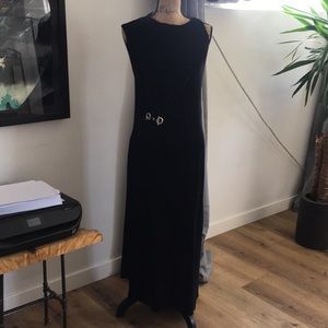 Monse long velvet asymmetrical dress 2 (4-6)